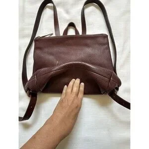 Jigsaw Stevie Burgundy Bordeaux Croc-Embossed Leather Backpack Jigsaw | Bags | Jigsaw Stevie Pebble Leather Backpack In  main image 3